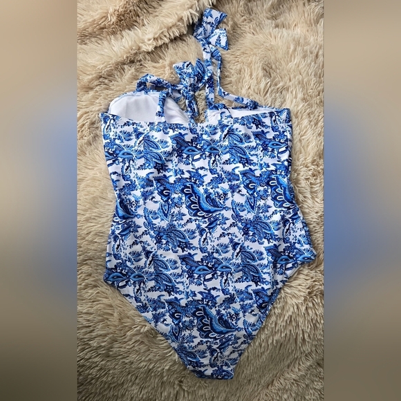 Floral Boho Tie Shoulder Swimsuit #1073 NWOT - Picture 3 of 9